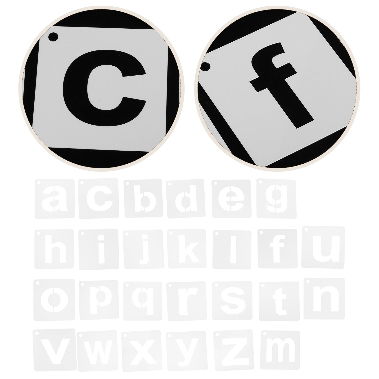 Art Craft Journals - 1 set herbruikbare A-Z alfabet stencils