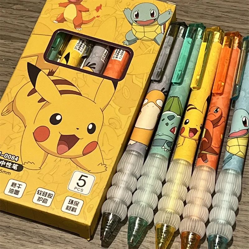 Calligraphy Pen Set - 5 stks Pikachu Gel Pen Set