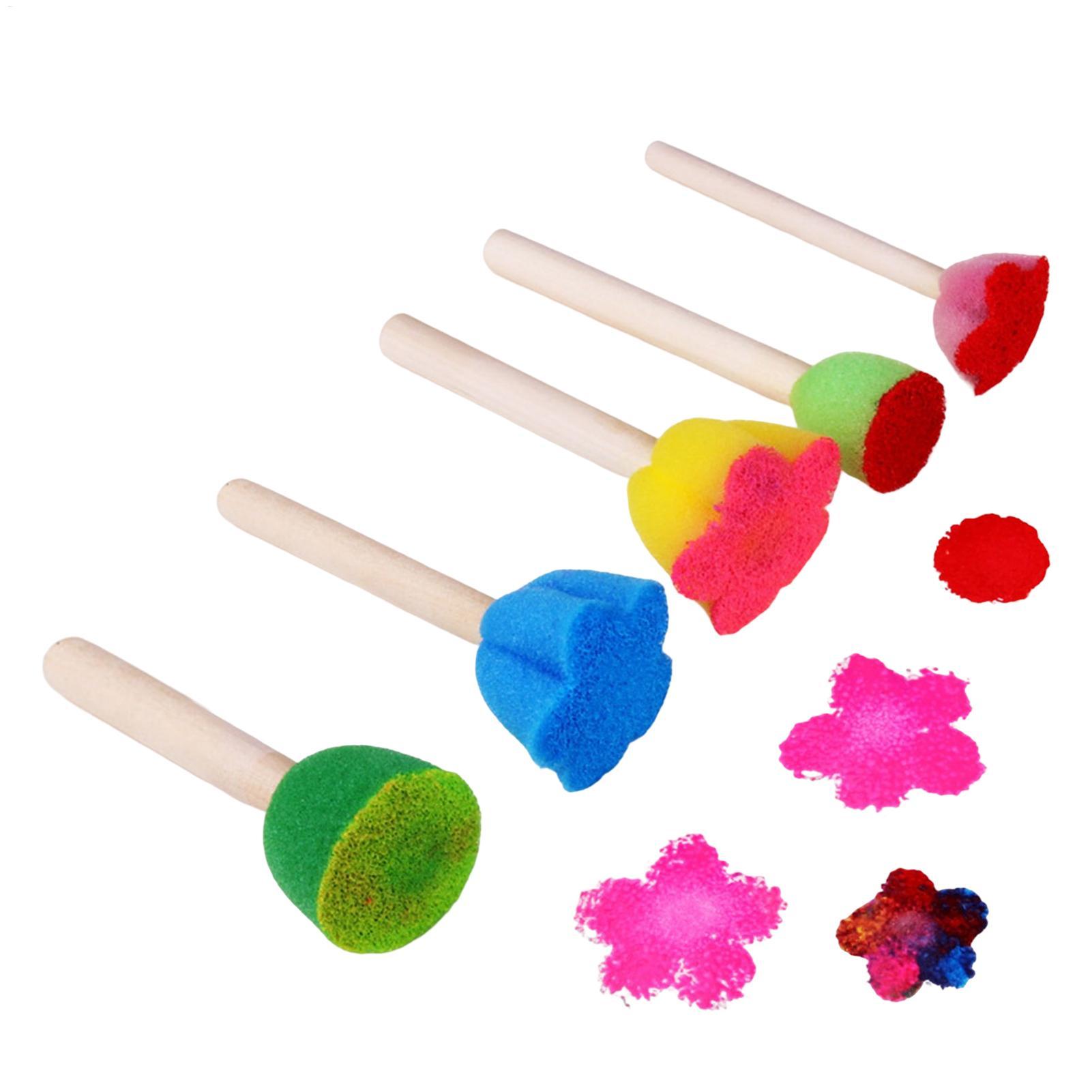 Art Craft Preschool - 5 stuks herbruikbare kinderverfsponzen, gemakkelijk vast