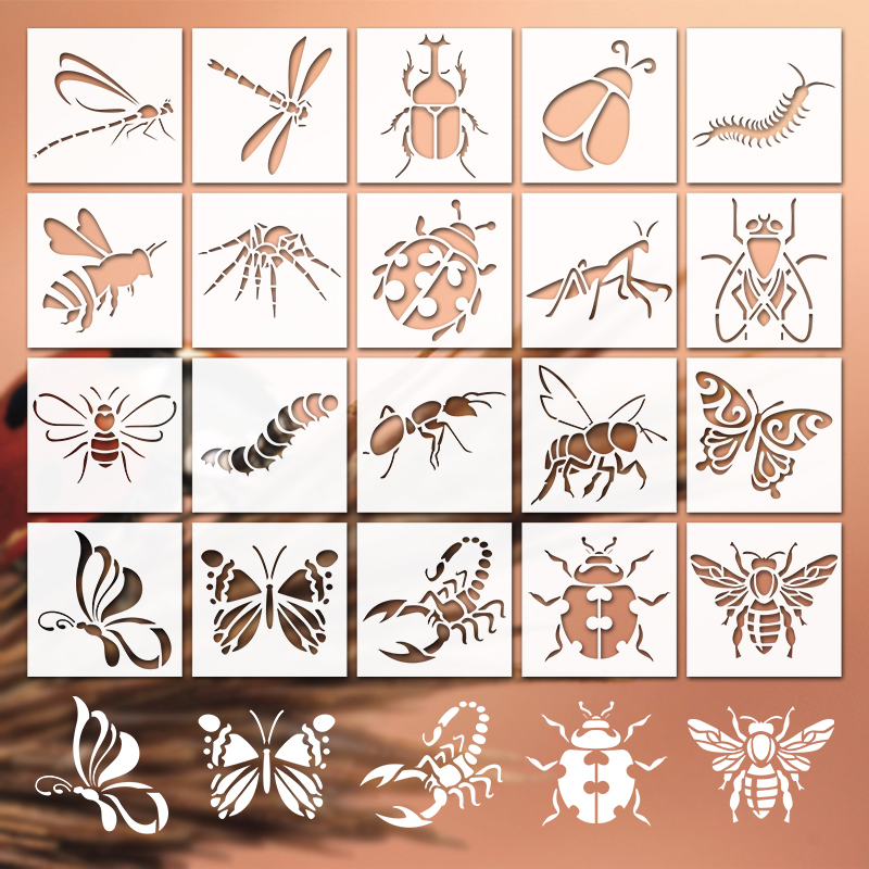 Silk Screen Printing - YOMDID 20 stks Insect Serie Schilderen