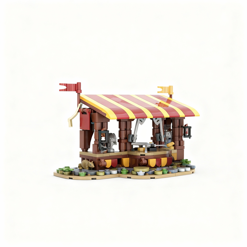 Art Craft Christmas Ideas - 367-delige MOC Armor Market kasteelmodel bouwstenen