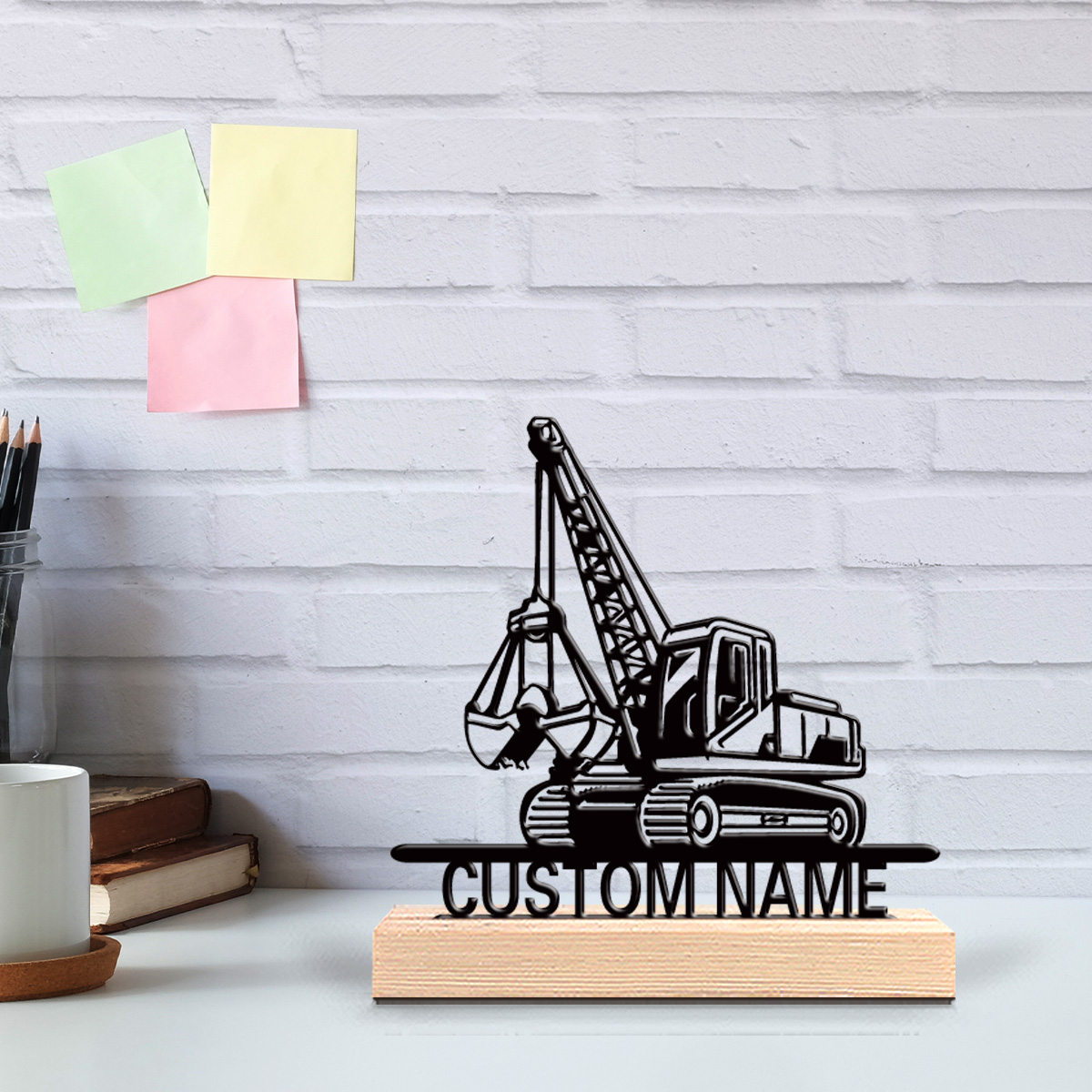Art Craft & Architecture - 1 stuk tractor gepersonaliseerde letter blikken