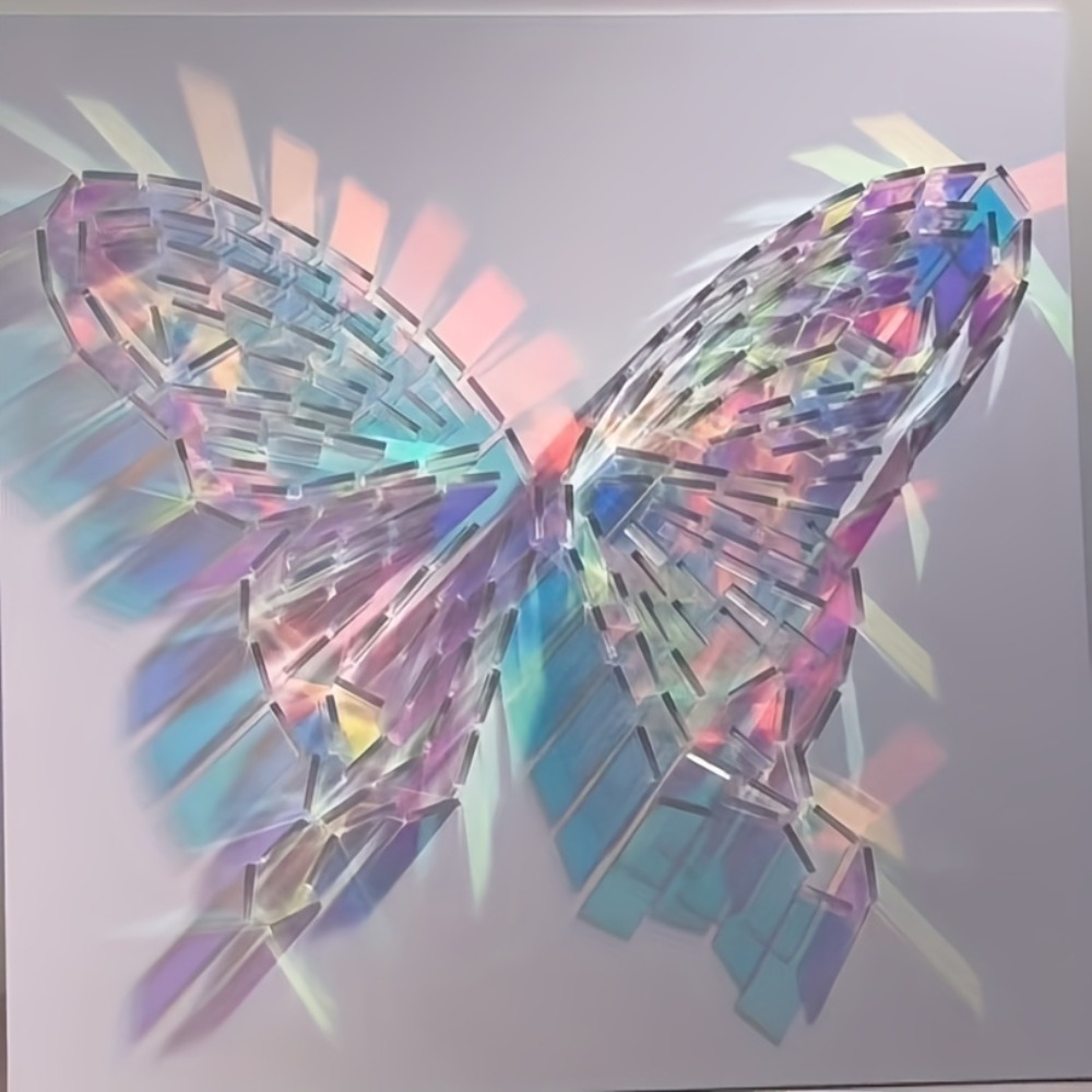 Art Crafts - Iridescent Acryl Spiegeltegels 30x30mm Regenboog Vierkante