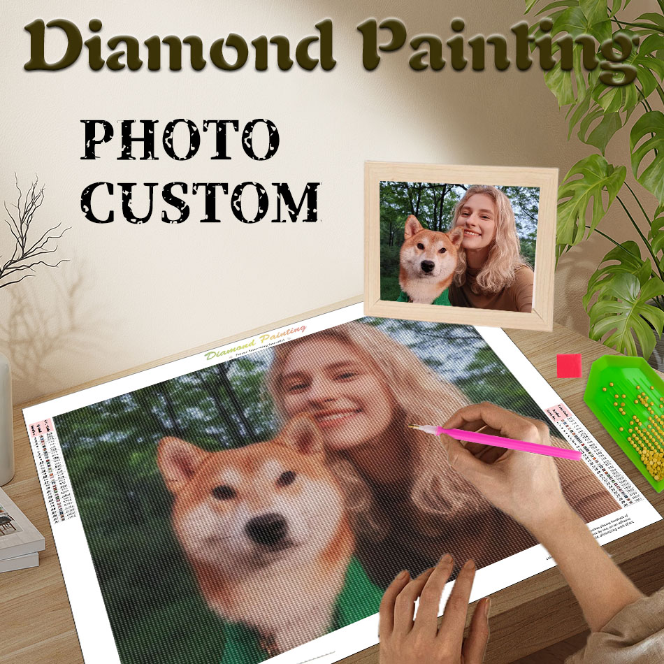 Unique Art Craft - PhotoCustom Diamond Painting Creëer wandkunst Diy