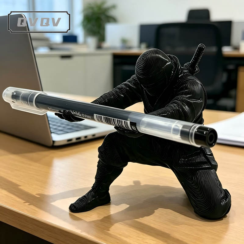 Unique Art Craft - 3D-geprinte ninja-penhouder voor op het bureau,
