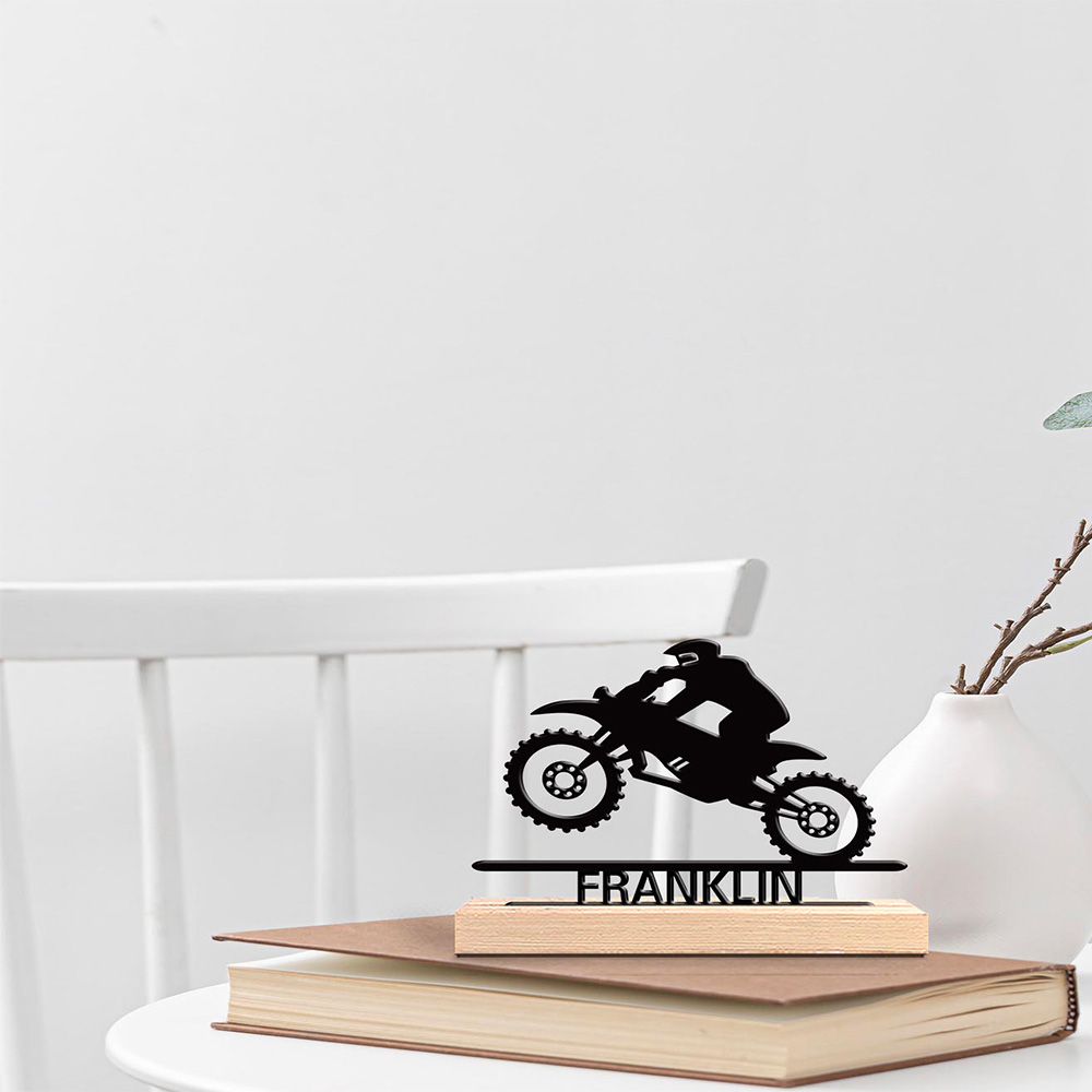 Art Craft & Architecture - 1 stuk abstract motorfiets-springende figuur op