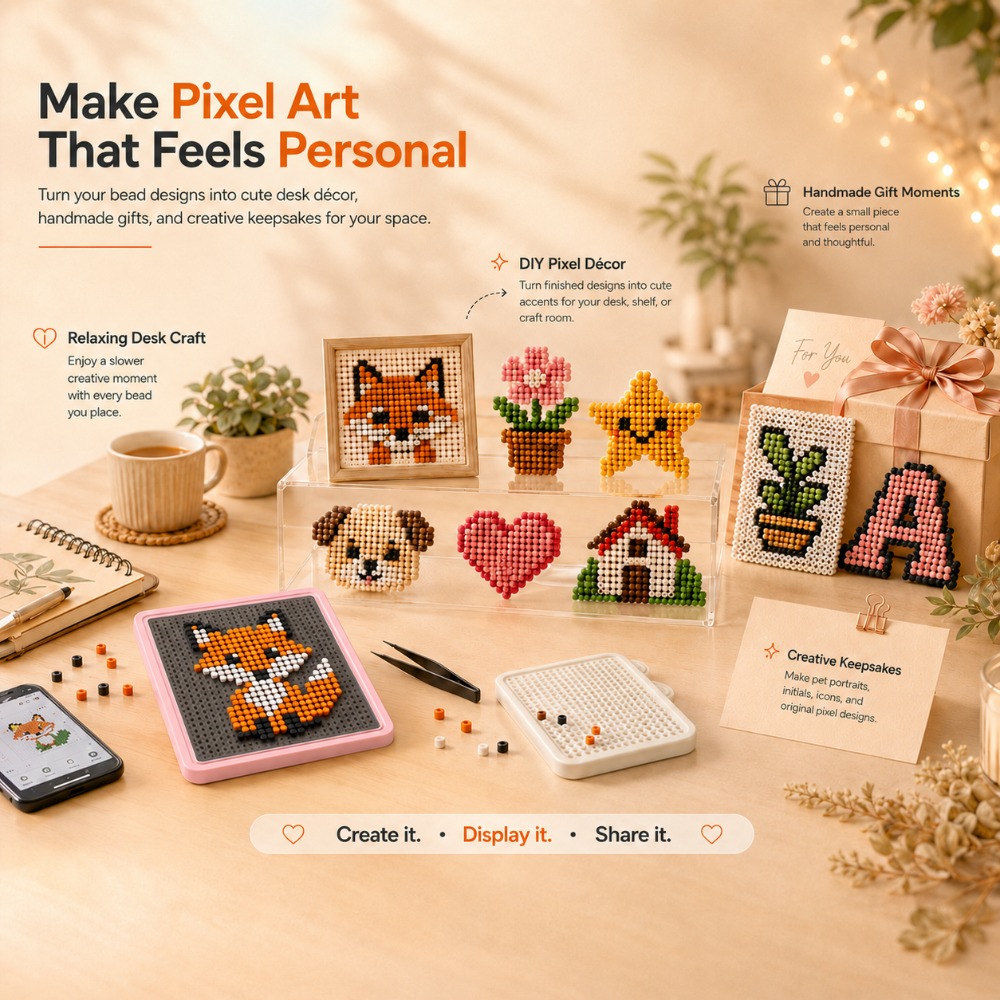 Art Craft & Architecture - LED Smart Fuse Bead Pegboard, app-geleide