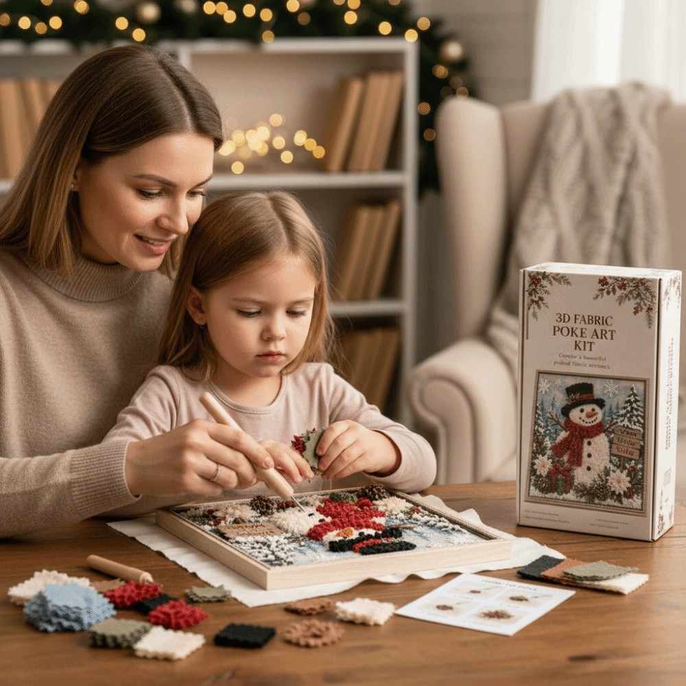 Art And Craft For Xmas - Geen naaiwerk nodig, Kerst Poke Art,