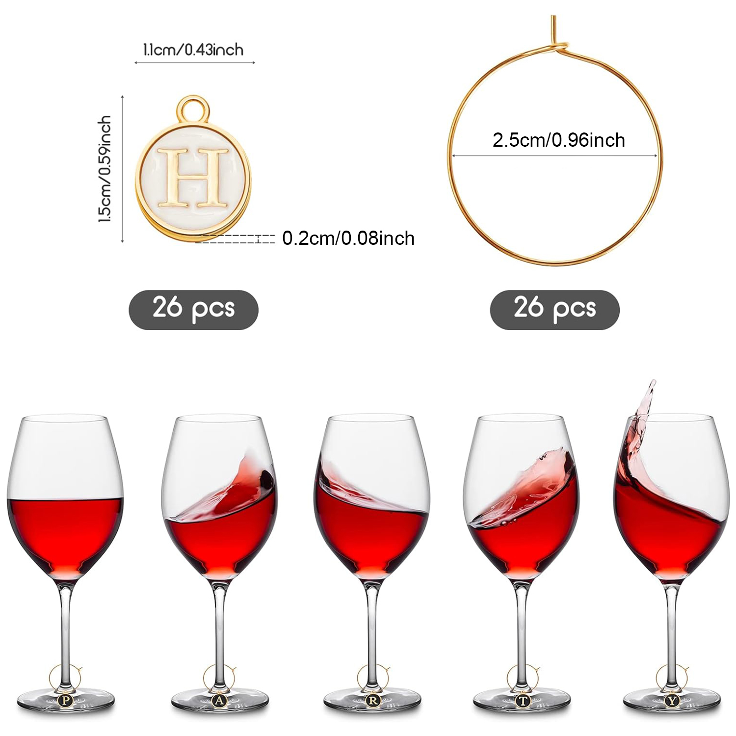 26 stuks wijnbedels voor stemg - Art Craft Glasses recensie en prijs