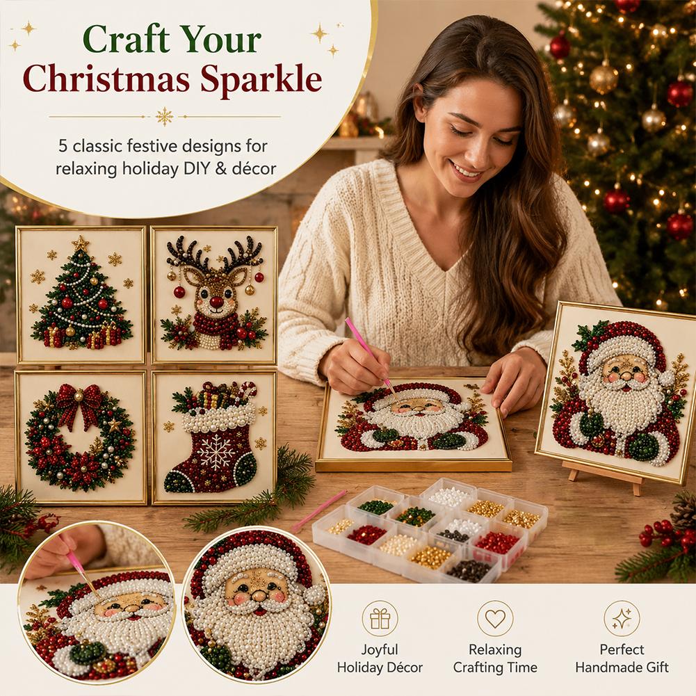 Kerstmis Kerstman Parel Kunst  - Art Craft For Adults recensie en prijs
