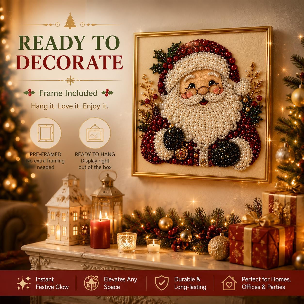 DIY Kerst Parel Diamant Schild - Art Craft Things recensie en prijs