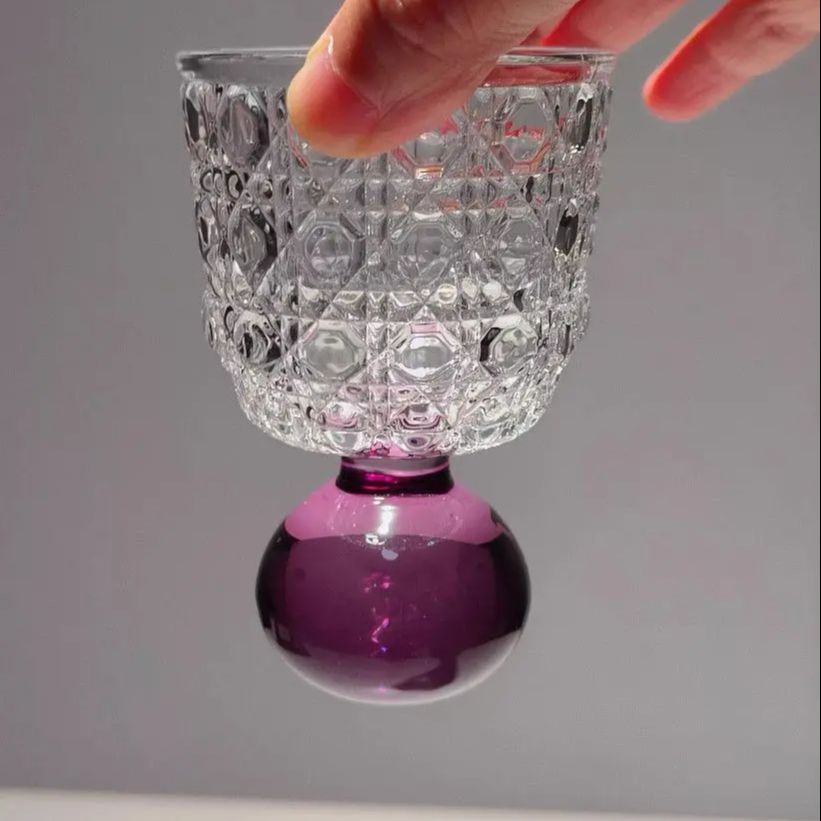 Glazen beker met edelsteenpatr - Art Craft Glasses recensie en prijs