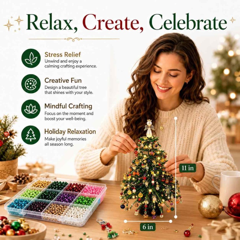 Kerstboom knutselset met krale - Art And Craft For Xmas recensie en prijs