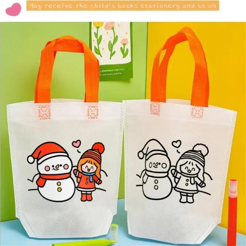 Cartoon Kerst Diy Graffiti Tas - Art And Craft For Xmas recensie en prijs