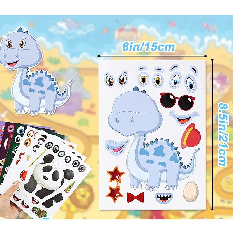 12/24 vellen Make a Face Stick - Art And Craft Zoo Animals recensie en prijs