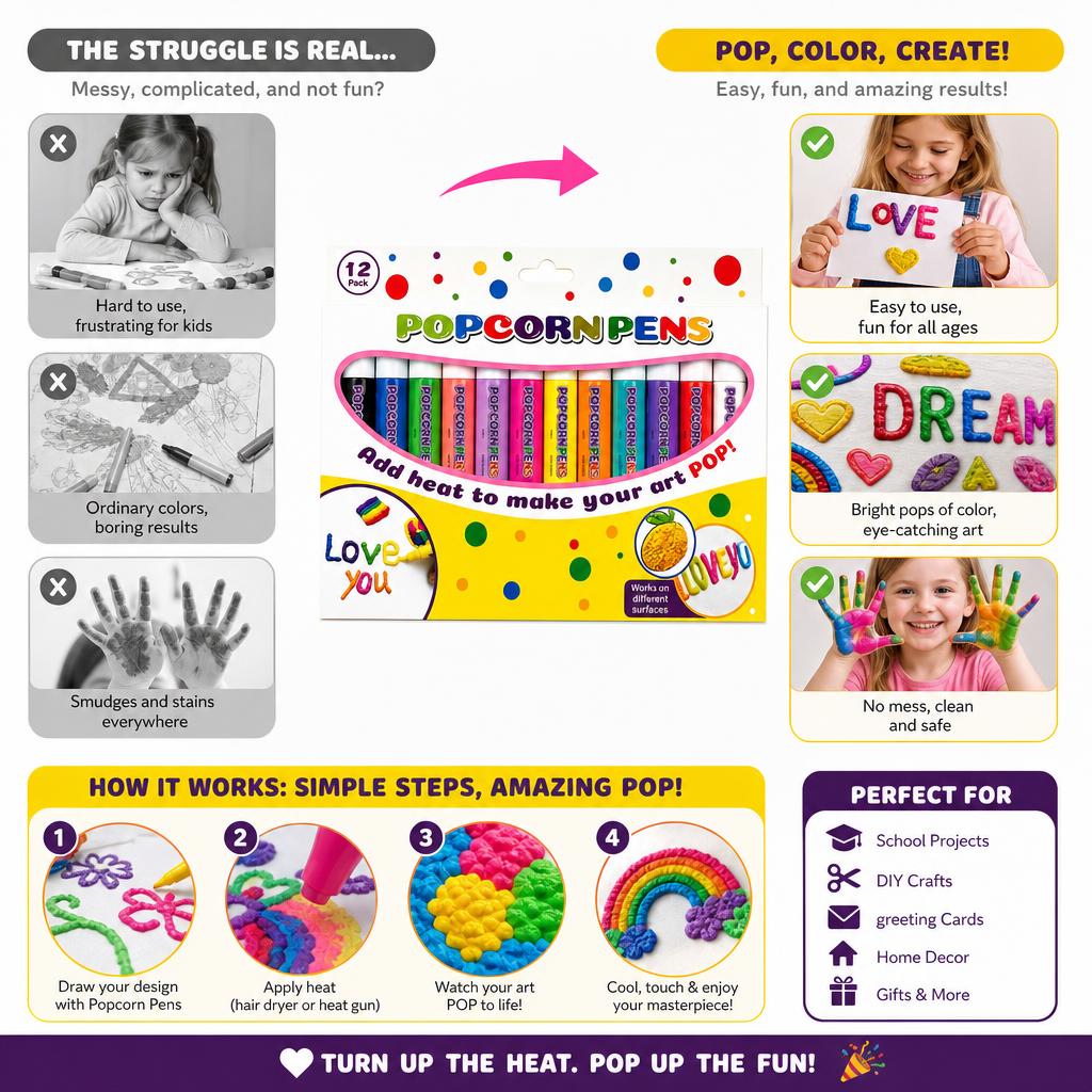 12 Kleuren 3D Magische Hitte-g - Art Craft Journals recensie en prijs