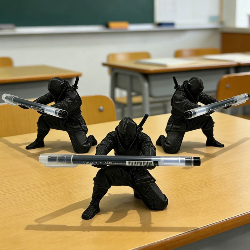 3D-geprinte ninja-penhouder vo - Unique Art Craft recensie en prijs