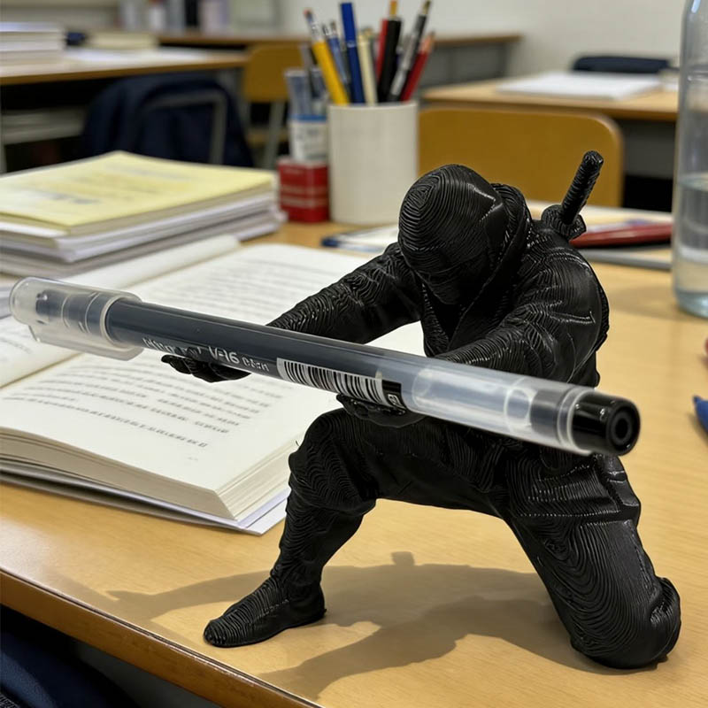 3D-geprinte ninja-penhouder vo - Unique Art Craft recensie en prijs