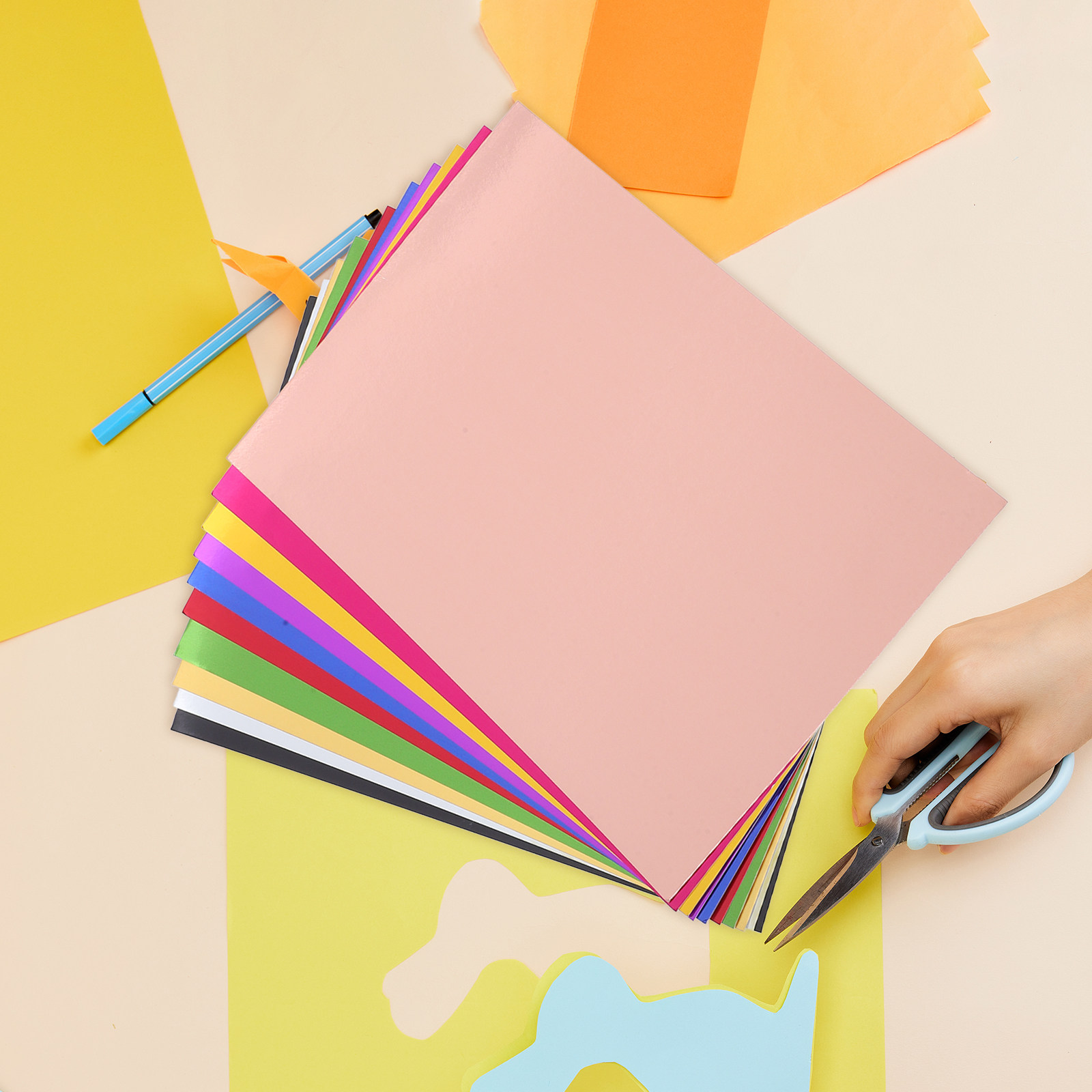 20 vellen metallic folie karto - Art Craft Kindergarten recensie en prijs