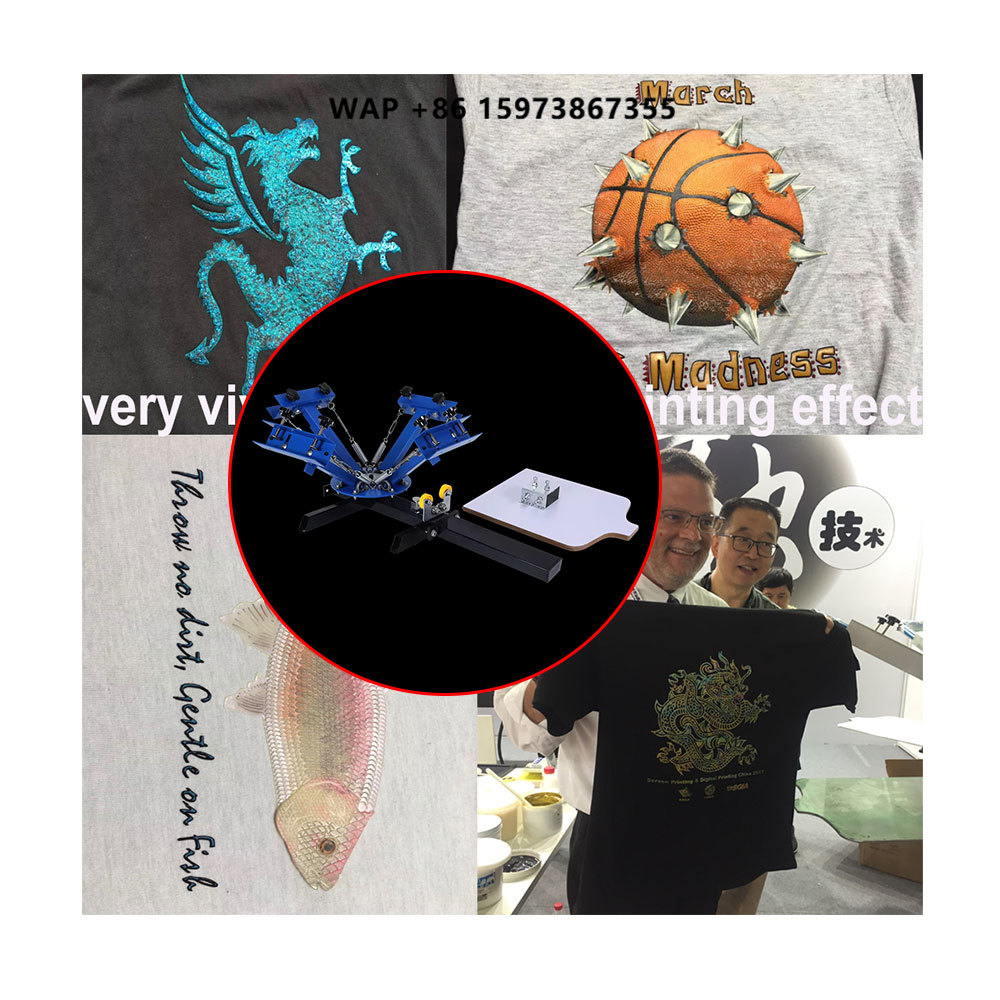 4-kleuren zeefdrukpersmachine, - Silk Screen Printing recensie en prijs